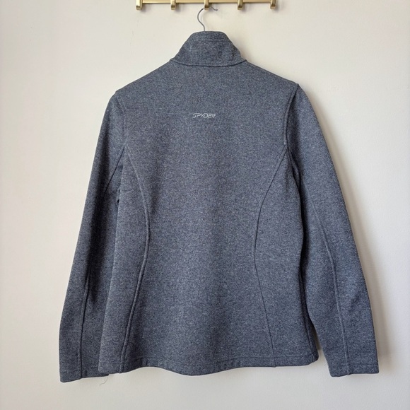 Spyder Core Sweater Jacket Women's Large Grey Pink Full Zip - Picture 4 of 9